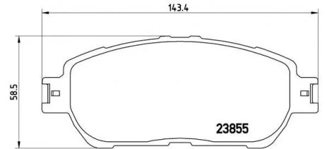 Тормозные колодки дисковые, к-кт. BREMBO P83 105