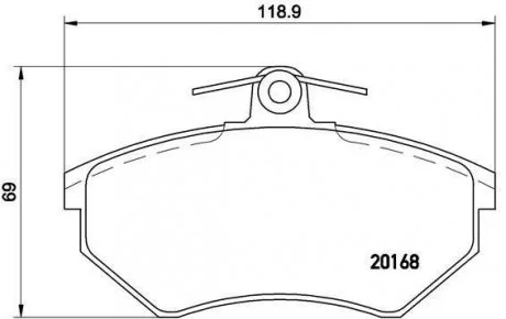 Гальмівні колодки дискові, к-кт. BREMBO P85 011