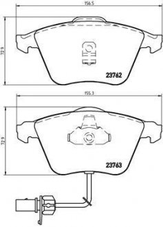 Тормозные колодки дисковые, к-кт. BREMBO P85 056 (фото 1)