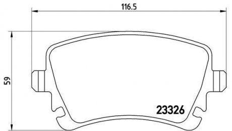 Тормозные колодки дисковые, к-кт. BREMBO P85 064