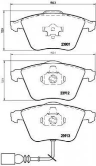 Гальмівні колодки дискові, к-кт. BREMBO P85 079