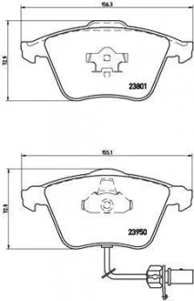 Тормозные колодки дисковые, к-кт. BREMBO P85 097