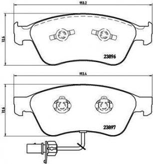 Комплект тормозных колодок, дисковый тормоз BREMBO P 85 102