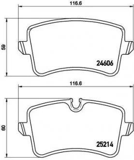 Колодки гальмівні дискові задні, AUDI A4, A5, A6, A7, Q5, Porsche Macan 10- BREMBO P 85 119