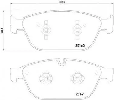 Тормозные колодки дисковые BREMBO P85128 (фото 1)