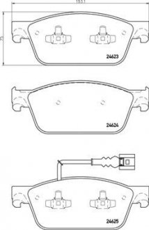 Гальмівні колодки дискові, к-кт. BREMBO P85 141 (фото 1)