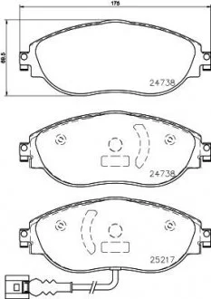 Гальмівні колодки дискові, к-кт. BREMBO P85 144