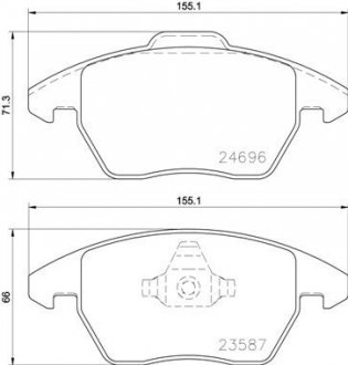 Гальмівні колодки дискові BREMBO P85148 (фото 1)