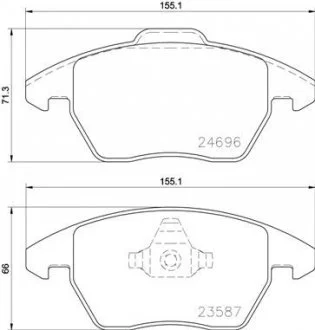 Гальмівні колодки дискові BREMBO P85148 (фото 1)
