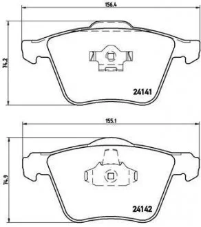 Гальмівні колодки дискові, к-кт. BREMBO P86 018