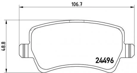 Тормозные колодки дисковые, к-кт. BREMBO P86 021