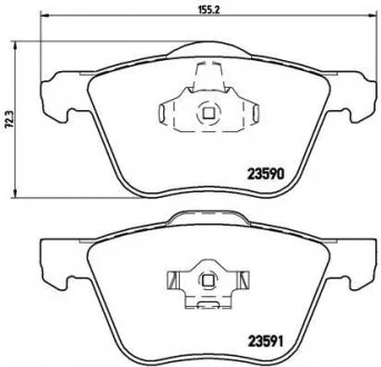 Гальмівні колодки дискові, к-кт. BREMBO P86 022