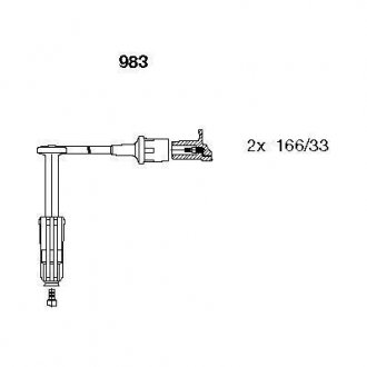 Комплект дротів запалювання BREMI 983 (фото 1)