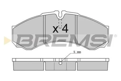 Гальмівні колодки Daily 99- (спарка) BREMSI BP2706
