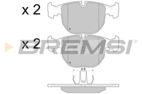 Гальмівні колодки пер. BMW 5(E39)/7(E38) 96-04 (ATE) BREMSI BP2774