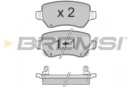 Гальмівні колодки зад. Combo 05-/Astra G/H BREMSI BP3027
