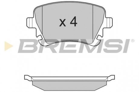 Гальмівні колодки задні Caddy III/Golf V/Audi A4 03- BREMSI BP3130