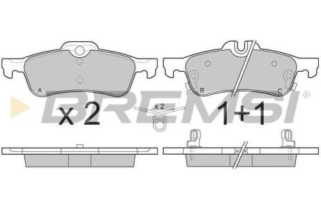 Гальмівні колодки зад. Toyota Yaris 05- (TEVES) BREMSI BP3320