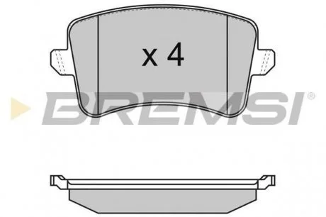Тормозные колодки зад. A4 07-/Q5 12- (ATE) BREMSI BP3349