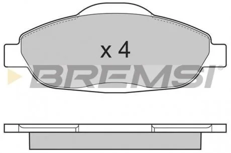 Гальмівні колодки перед. Peugeot 308 07- (Bosch) BREMSI BP3364