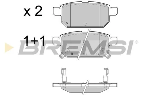 Гальмівні колодки зад. Baleno 16-/Swift 10-/Vitara 15- BREMSI BP3467