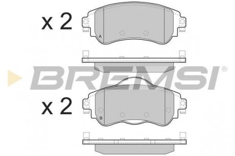 Тормозные колодки перед. Citroen C4 II 09- (TRW) BREMSI BP3491 (фото 1)
