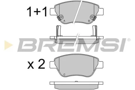 Гальмівні колодки пер. Corsa D 06-/заміна BP3294 (Bosch) BREMSI BP3577