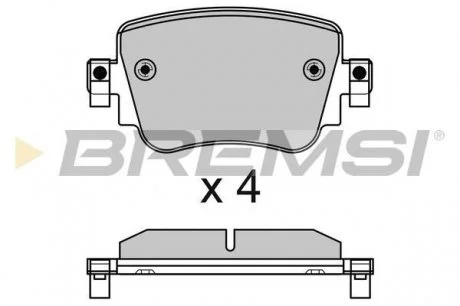 Тормозные колодки зад. Octavia III/Sharan/Audi Q3 12- (TRW) BREMSI BP3623
