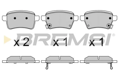 Гальмівні колодки зад. 500L 16-/Corsa E 12- (TRW) BREMSI BP3627