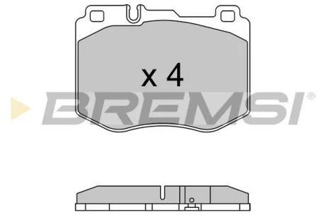 Гальмівні колодки пер. MB C-Class (W205)/E-Class (W213) 13-23 (BREMBO) BREMSI BP3634 (фото 1)