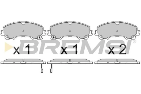 Гальмівні колодки пер. QX50/Q70/Q60/Navara/Qashqai/Murano/Pathfinder BREMSI BP3638