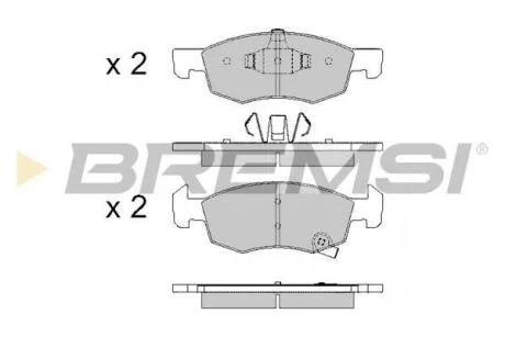 Гальмівні колодки перед. CORSA E 1.0-1.6 14- (ATE-TEVES) BREMSI BP3646