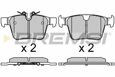 Гальмівні колодки зад. Volvo S60/S90/V60/V90/XC40/XC60/XC90 16- BREMSI BP3664
