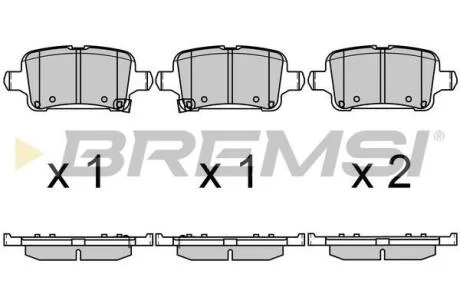 Гальмівні колодки зад. ASTRA 1.0-1.6 15-22 BREMSI BP3723