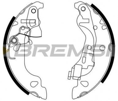 Тормозные колодки зад. Fiat Punto 99-12 (AP) BREMSI GF0155 (фото 1)