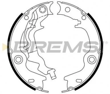 Фото 1 - колодки ручного тормоза Hyundai Accent III 05-10/Kia Rio II 05- BREMSI GF0759 Колодки ручного тормоза Hyundai Accent III 05-10/Kia Rio II 05- BREMSI GF0759 (фото 1)