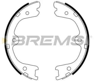 Колодки ручного гальма Nissan Navara/Pathfinder 04- (AKEBONO) BREMSI GF0873