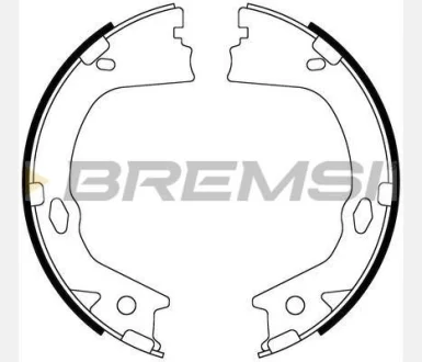 Колодки ручного гальма KIA Optima 10-19 (167x27) (MANDO) BREMSI GF0899 (фото 1)