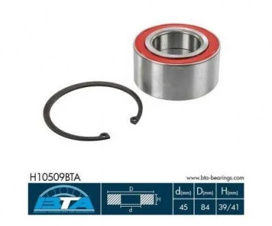 Подшипник ступицы перед. HYUNDAI SANTA FE 2.4I/2.7I/2.0CRDI 00.07- BTA H10509BTA