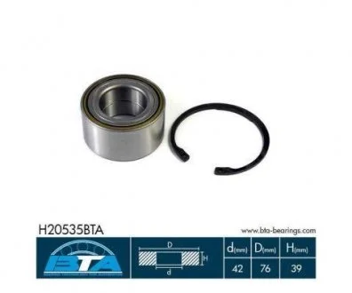 Подшипник ступицы задн. HYUNDAI TUCSON 2.0 CRDI 05.09- 42X76X39 BTA H20535BTA