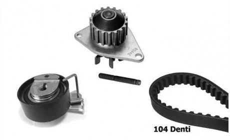 ZESTAW ROZRZ Z POMPе WODY CITROEN BERLINGO 1.4 C3/FIAT FIORINO 1,4 08- BUGATTI KBU10012B
