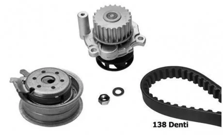 AUDI К-т ГРМ (помпа+рем.+ролик+крепление) 1,6 A3/A4 VW Golf IV 1,6/2,0Skoda 1,6/2,0 Seat BUGATTI KBU5113A