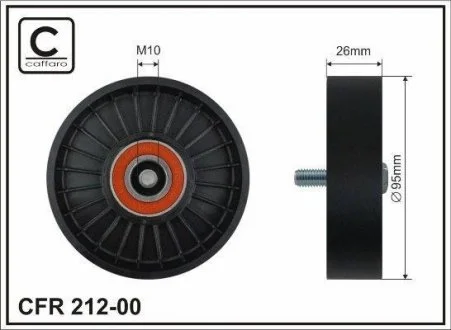 Ролик ремня приводного HYUNDAI i30, KIA CEE\'D 1.4/1.6 12.06- CAFFARO 212-00