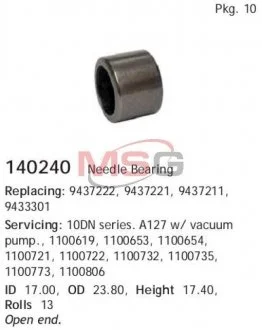 Подшипник генератора игольчатый открытый Lucas 17x23.8x17.4 CARGO 140240 (фото 1)
