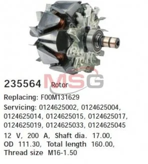 Ротор генератора реставрація CARGO 235564 (фото 1)