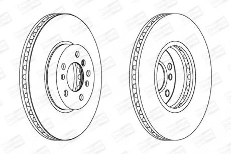 Гальмівний диск передній BMW X3, X5 CHAMPION 562134CH-1