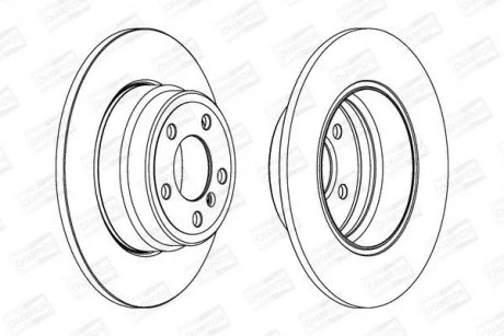 Тормозной диск задн BMW X5 CHAMPION 562135CH1