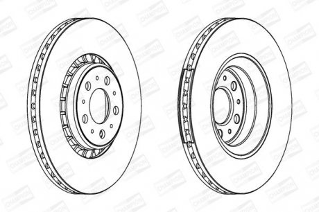 Гальмівний диск передній Volvo XC-90 CHAMPION 562217CH-1
