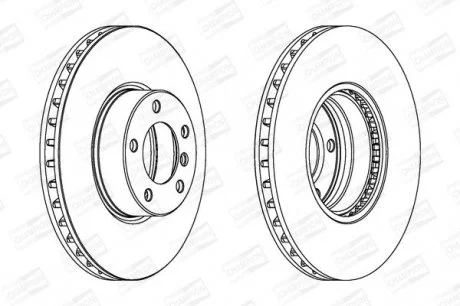 Диск тормозной передний BMW 5 (E39) 95-03, 5 Touring (E39) 96-04 CHAMPION 562384CH-1