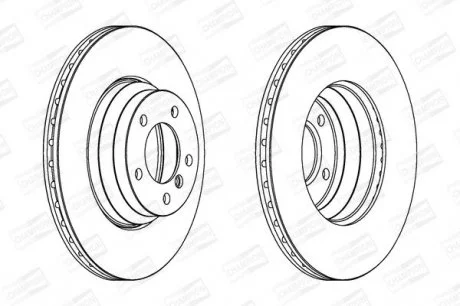 BMW Диск тормозной передн.1 E81/87,3 E90,X1 E84 04- CHAMPION 562395CH-1